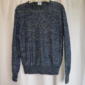 Inis Meáin Ireland for Bergdorf Goodman Blue Linen Knit Sweater Size M